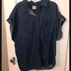 Denim short sleeve shirt